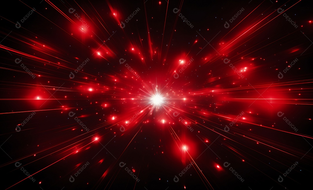 Cenário para evento com iluminação