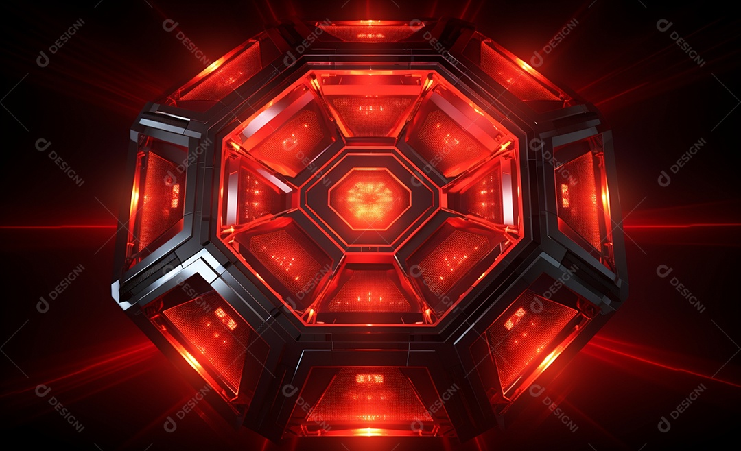 Cenário para evento com iluminação