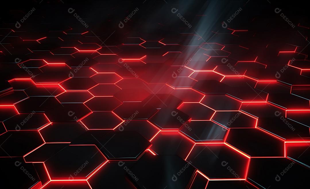 Cenário futurístico colorido neon