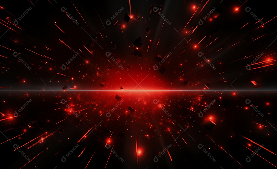 Cenário futurístico colorido neon