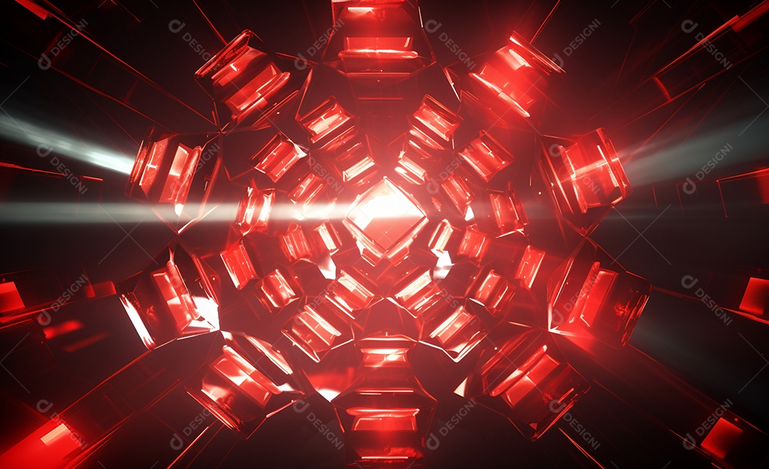 Cenário futurístico colorido neon