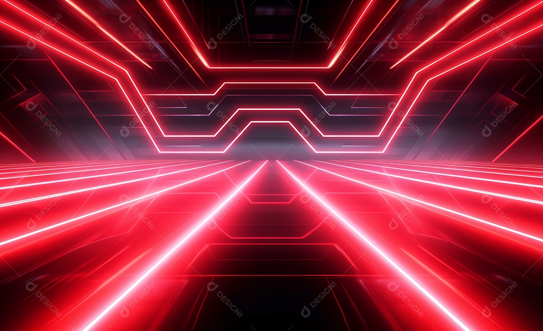 Fundo cenário futurístico colorido