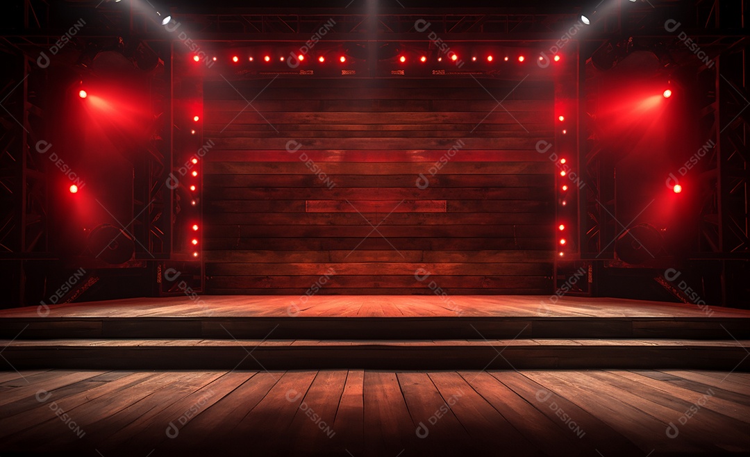 Cenário futurístico colorido neon