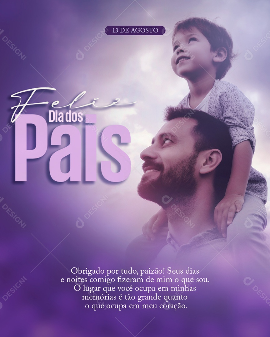 Feliz dia dos Pais Social Media PSD Editável