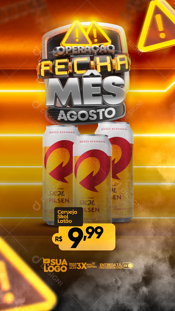 Social Media Story Operação Fecha Mês Cervejaria PSD Editável