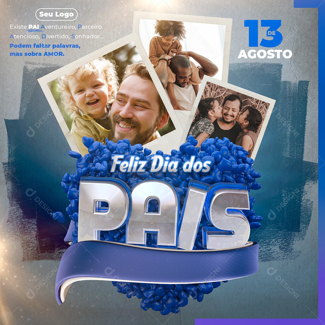 Feliz dia dos Pais Social Media PSD Editável