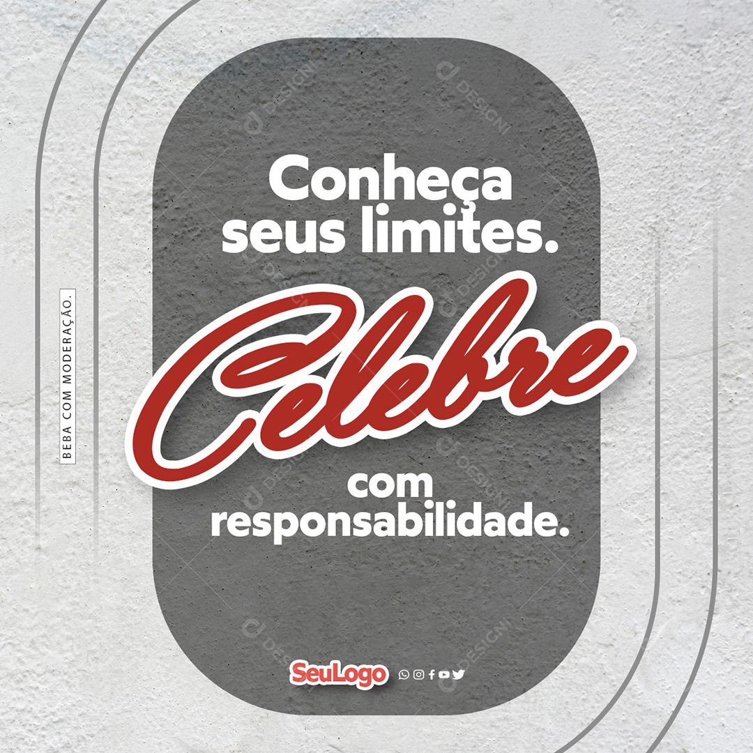 Conheça seus Limites, Celebre Distribuidora Social Media PSD Editável