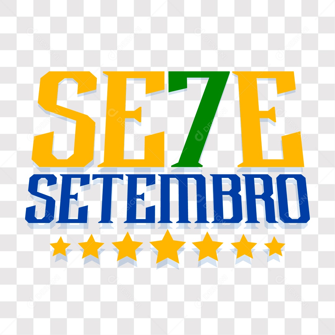 Lettering 7 de Setembro EPS + PNG