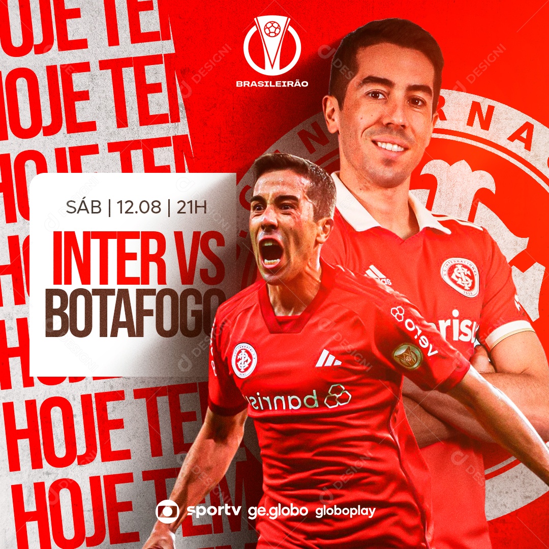 Futebol Inter Vs Botafogo Brasileirão Social Media PSD Editável
