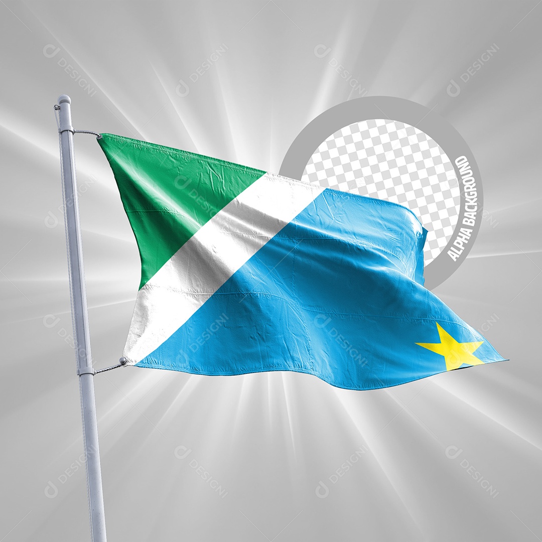 Bandeira Mato Grosso do Sul Social Media PSD Editável