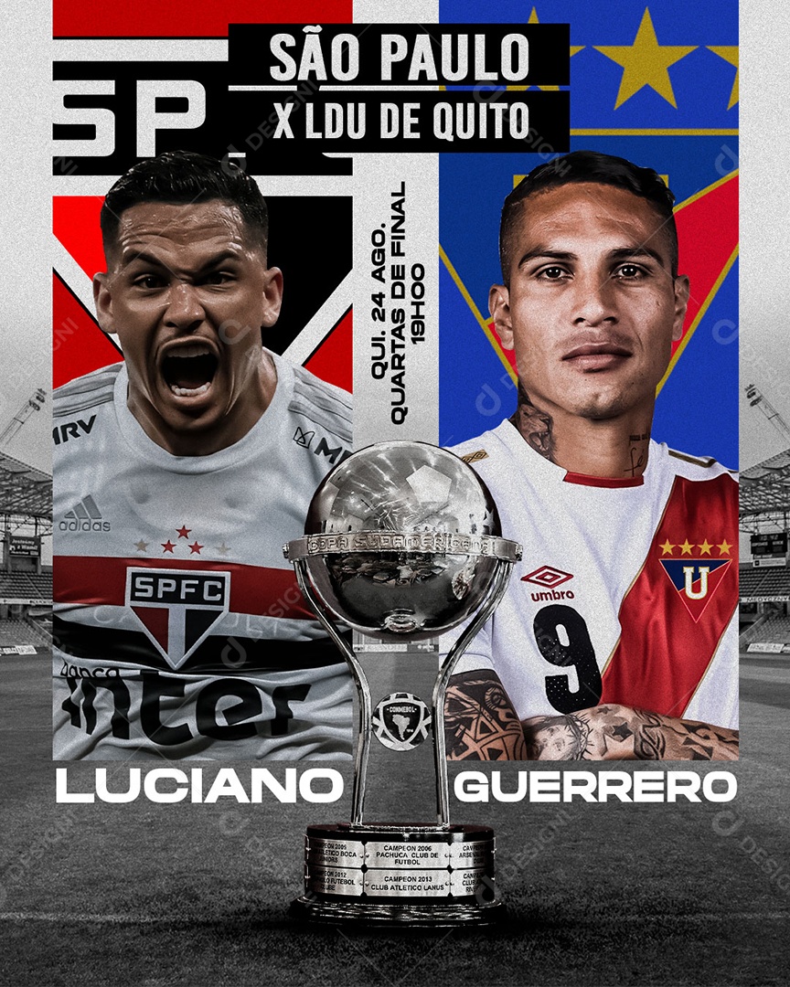 Social Media São Paulo X LDU De Quito Futebol PSD Editável