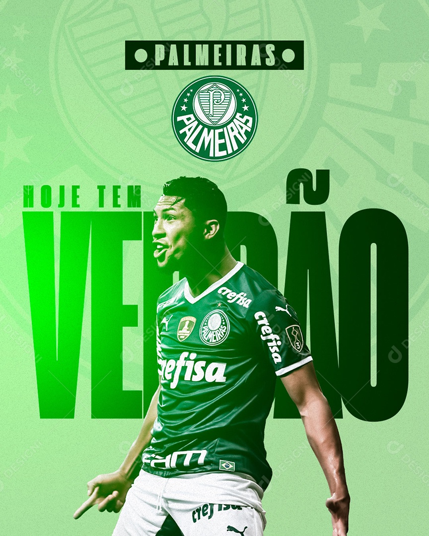 Futebol Hoje Tem Verdão Palmeiras Rony Social Media PSD Editável