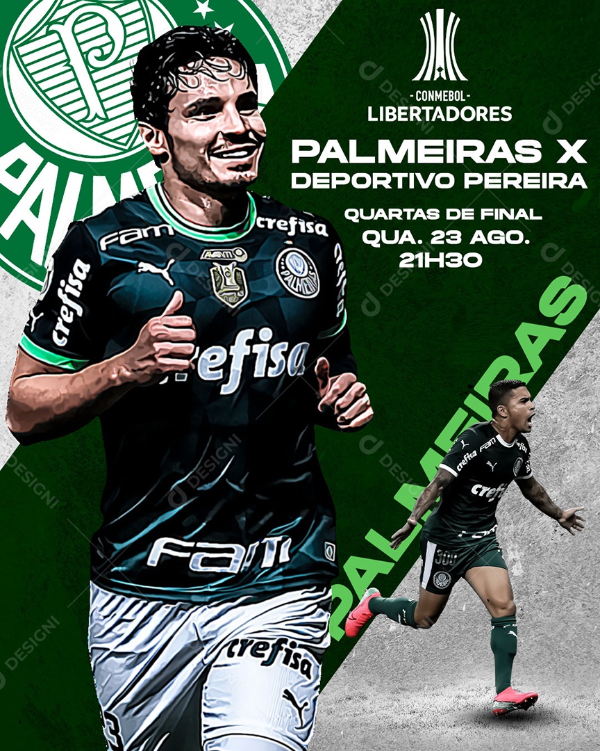 Social Media Futebol Palmeiras X Deportivo Pereira PSD Editável