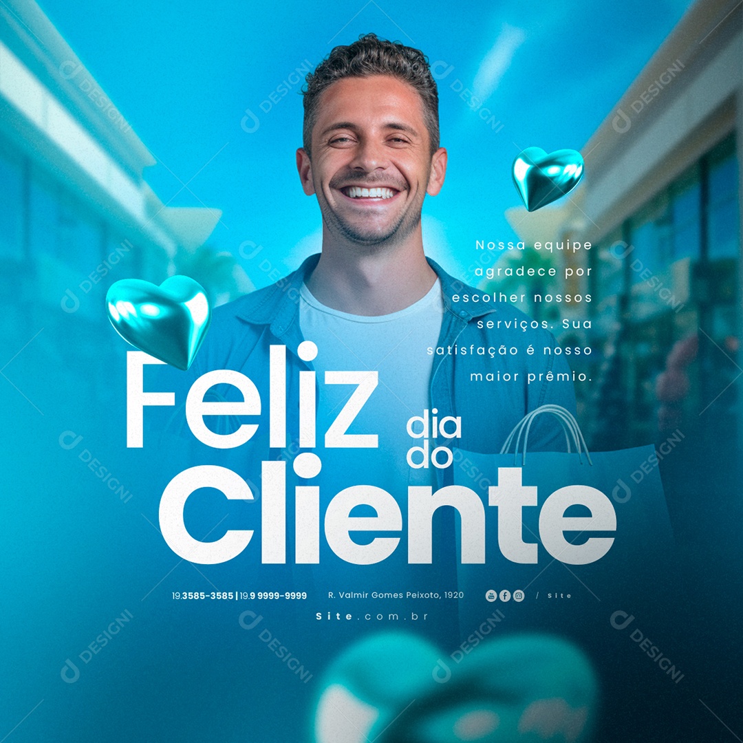 Feliz Dia Do Cliente 15 de Setembro Social Media PSD Editável