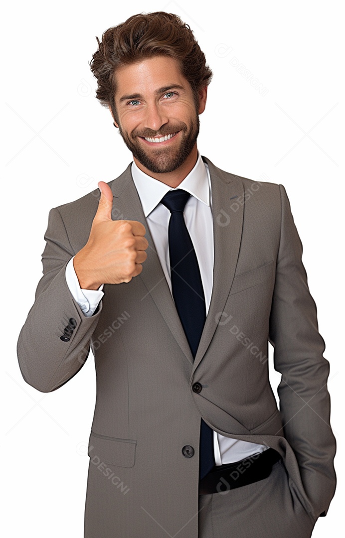 Homem de negócios feliz