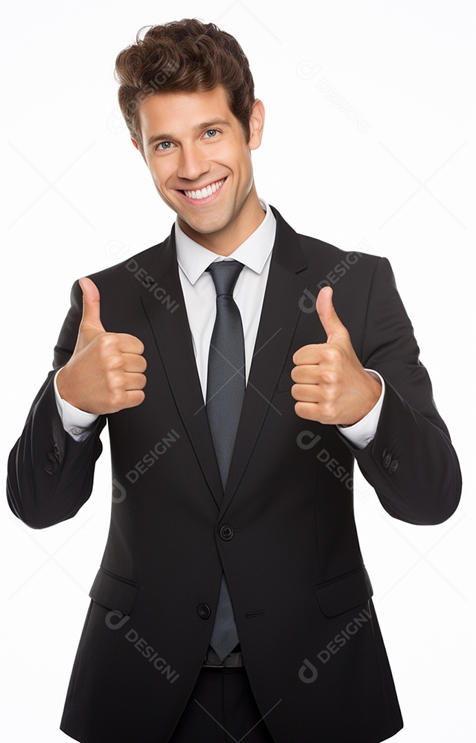 Homem de negócios feliz