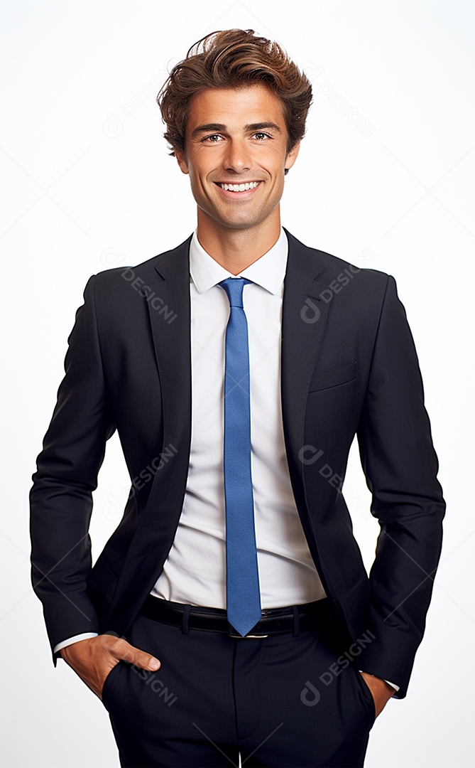 Homem de negócios feliz