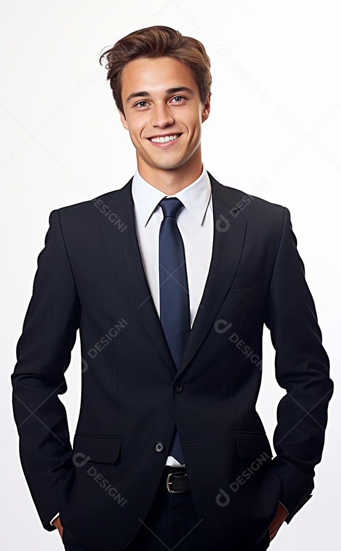 Homem de negócios feliz