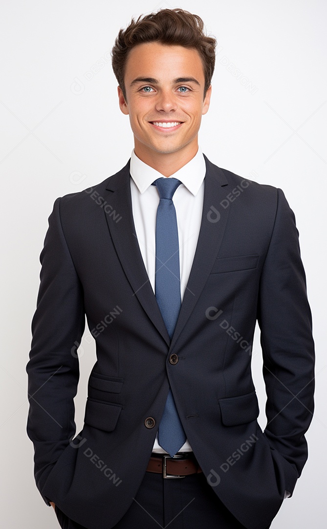 Homem de negócios feliz