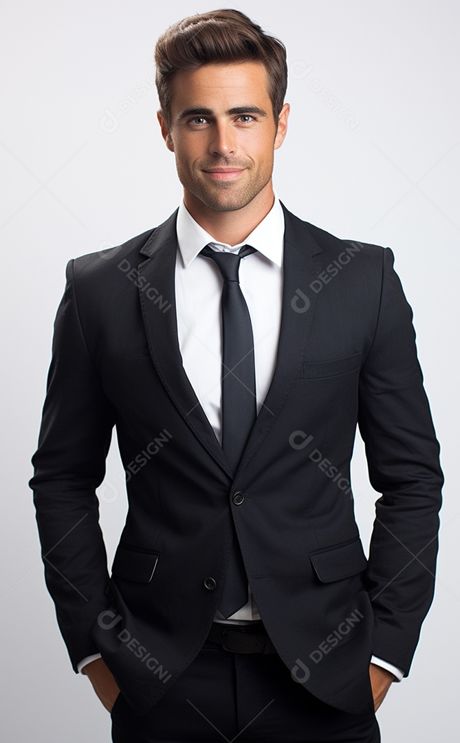 Homem de negócios feliz