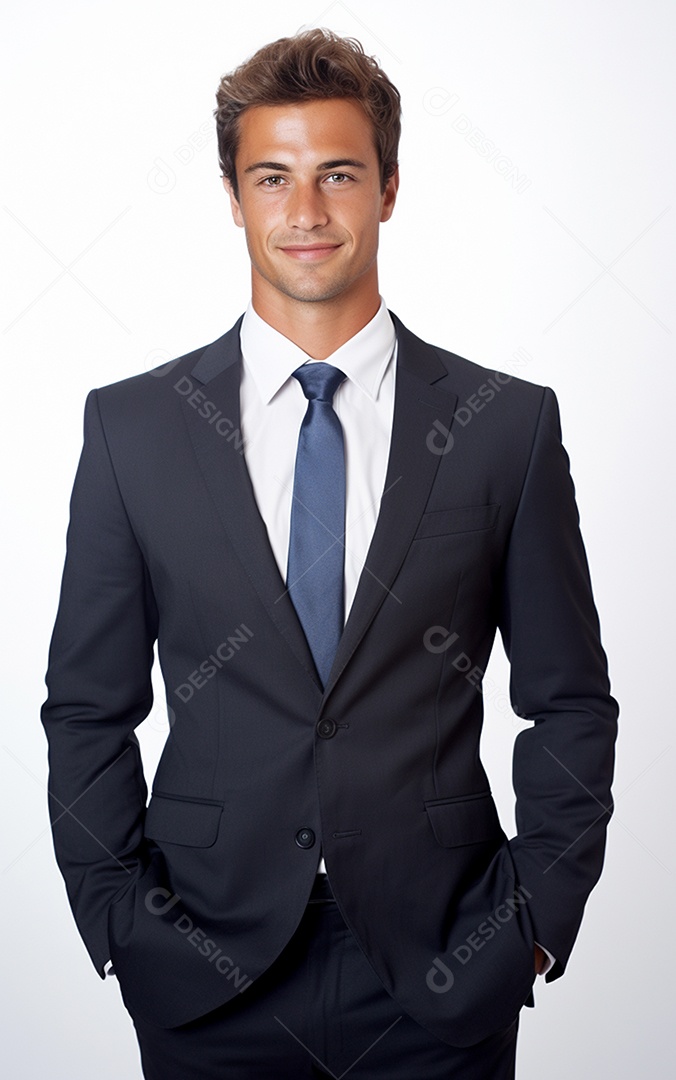 Homem de negócios feliz