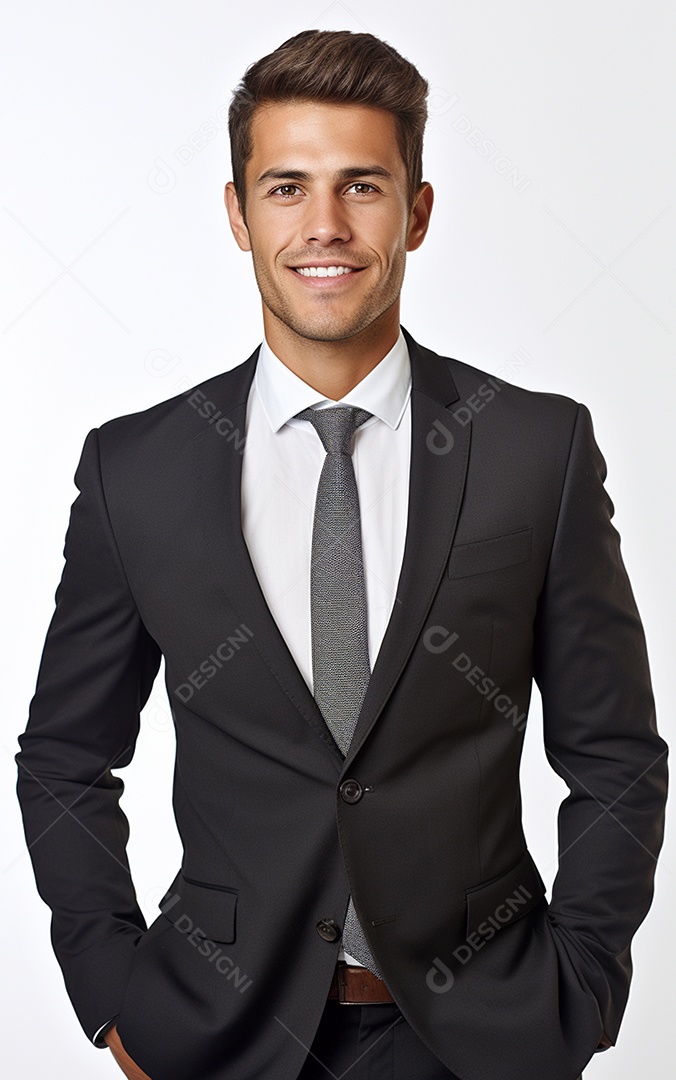 Homem de negócios feliz