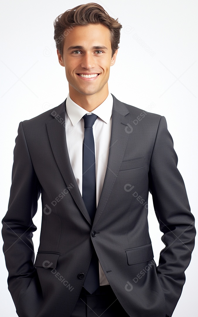 Homem de negócios feliz