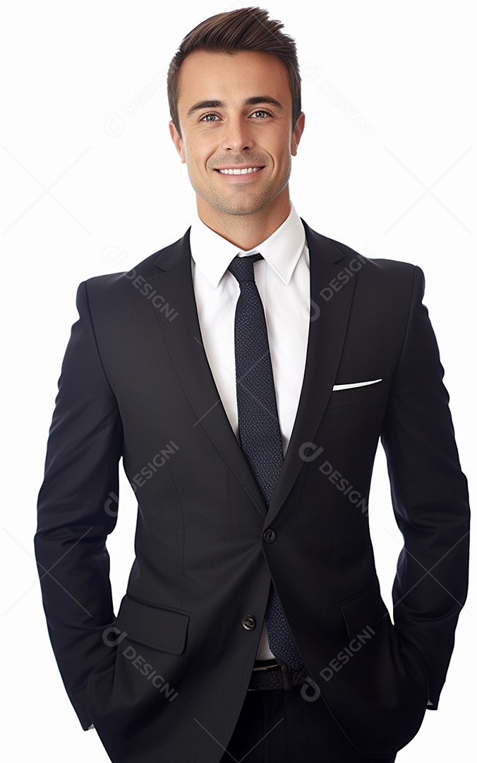 Homem de negócios feliz