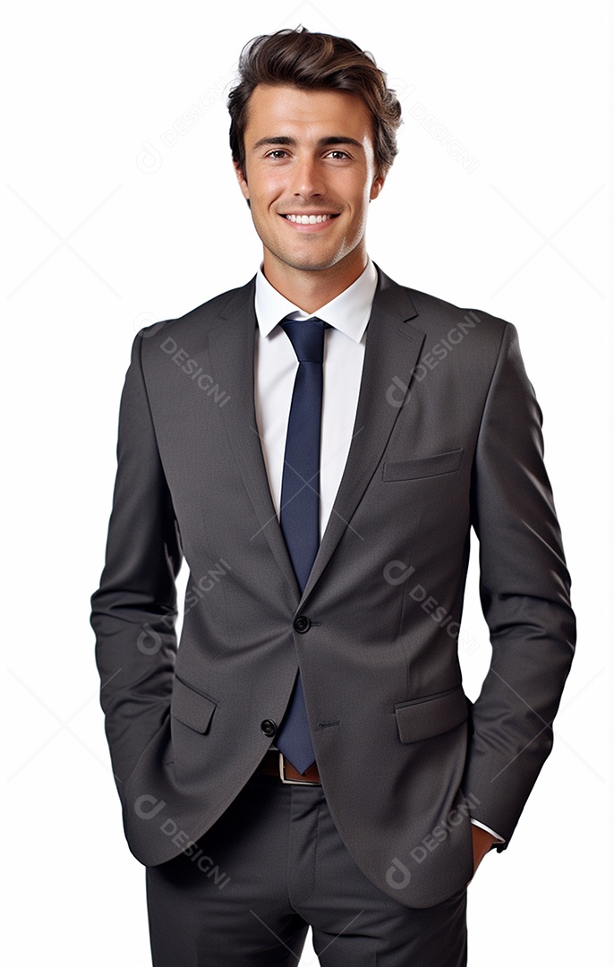 Homem de negócios feliz