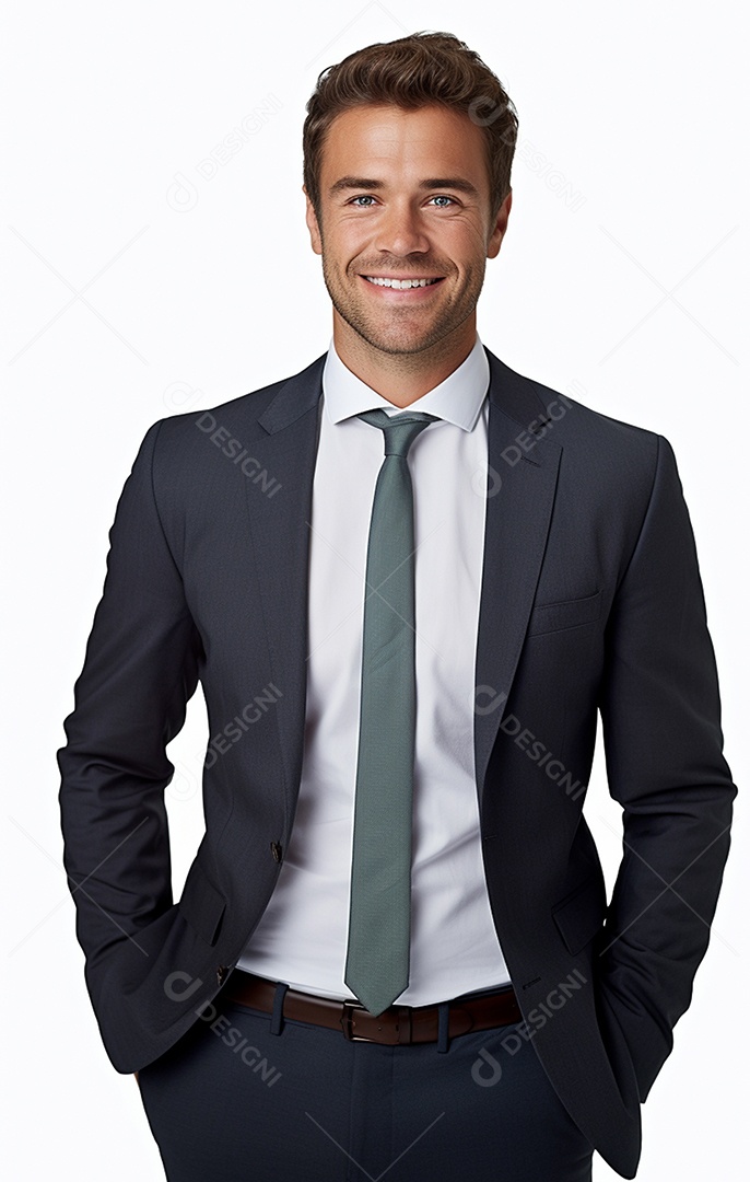 Homem de negócios feliz