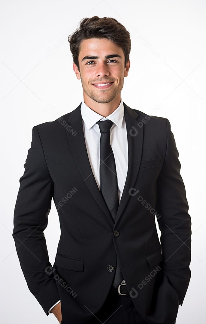 Homem de negócios feliz