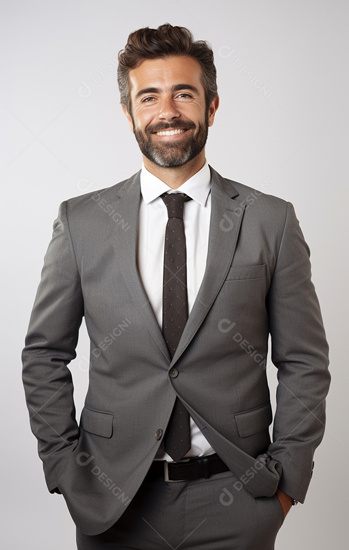 Homem de negócios feliz