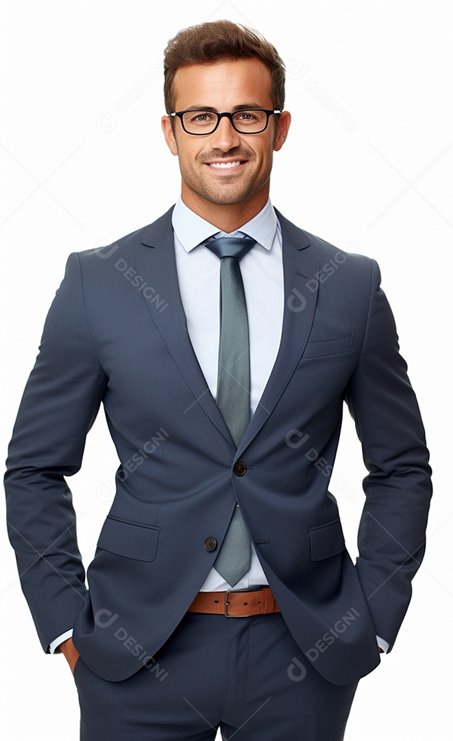 Homem de negócios feliz