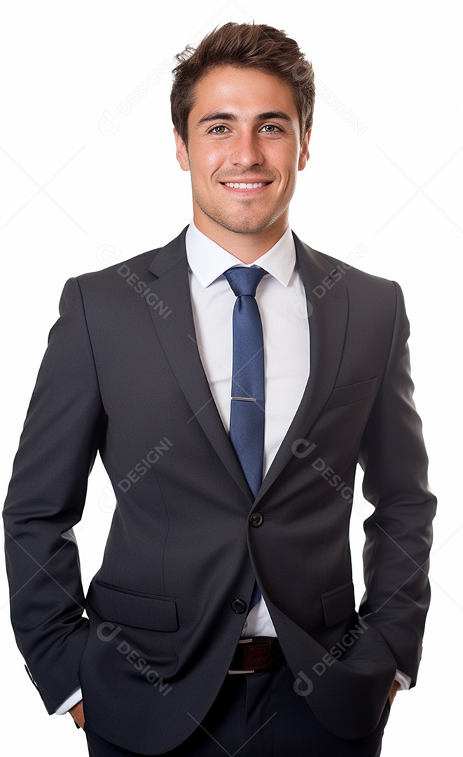 Homem de negócios feliz