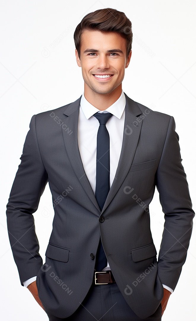 Homem de negócios feliz