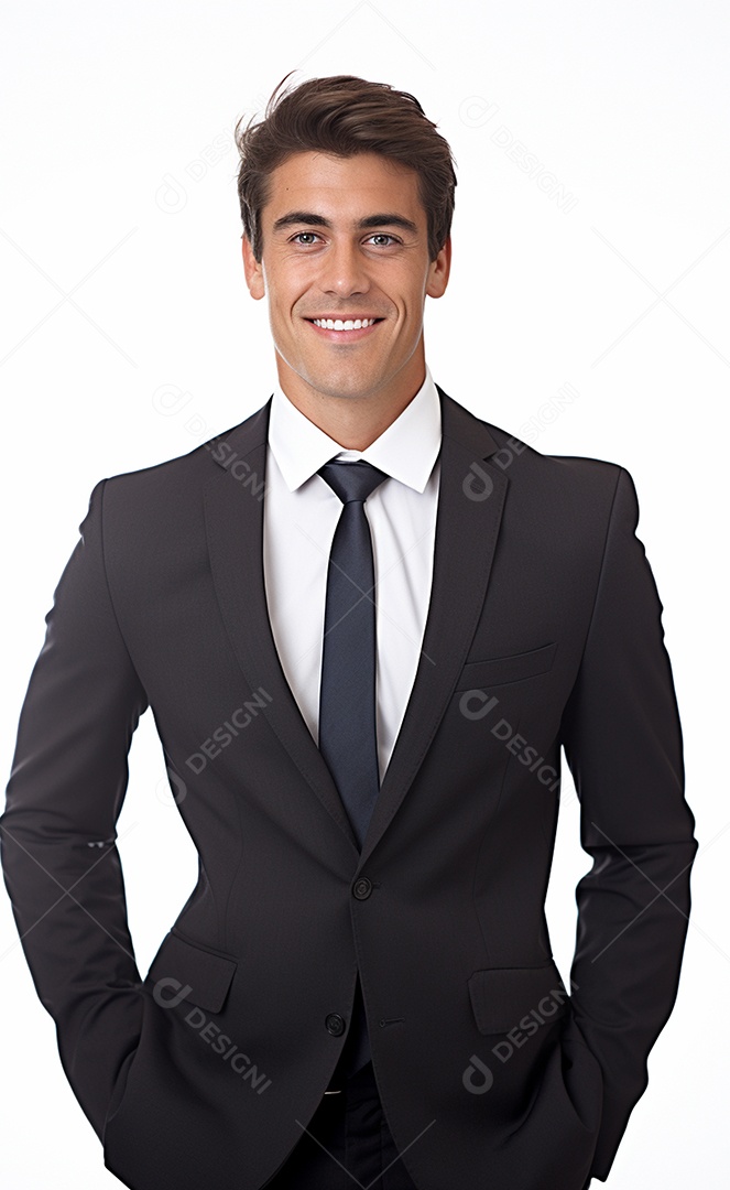 Homem de negócios feliz