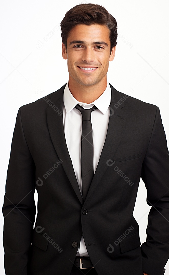 Homem de negócios feliz