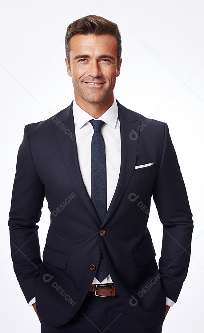 Homem de negócios feliz