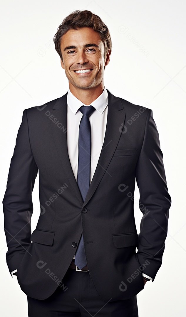 Homem de negócios feliz