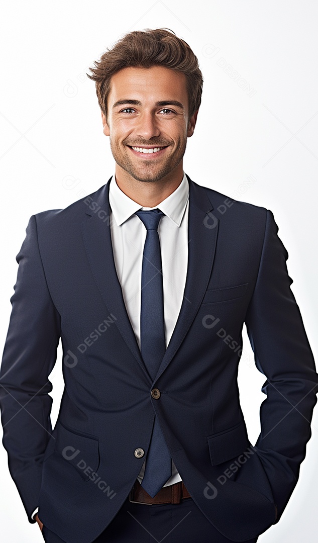 Homem de negócios feliz