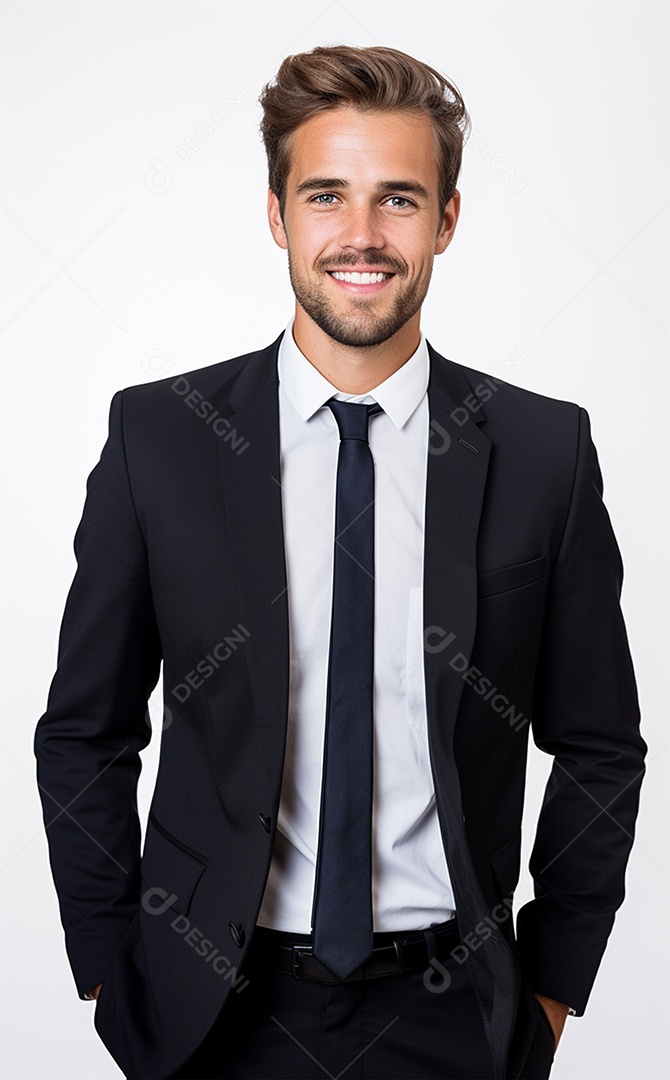 Homem de negócios feliz