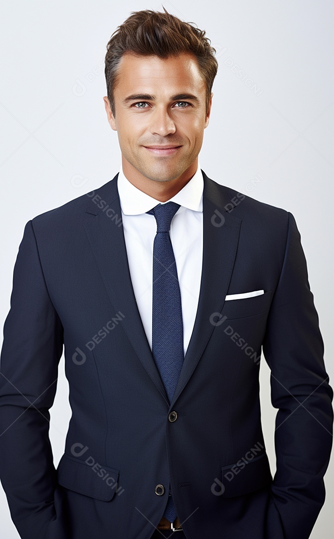 Homem de negócios feliz