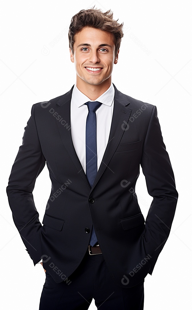 Homem de negócios feliz