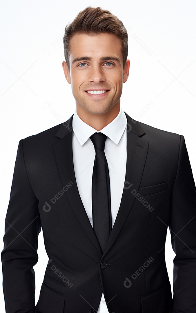 Homem de negócios feliz