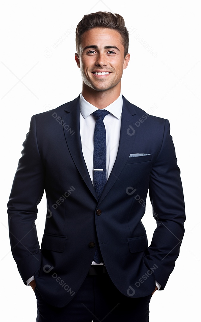 Homem de negócios feliz