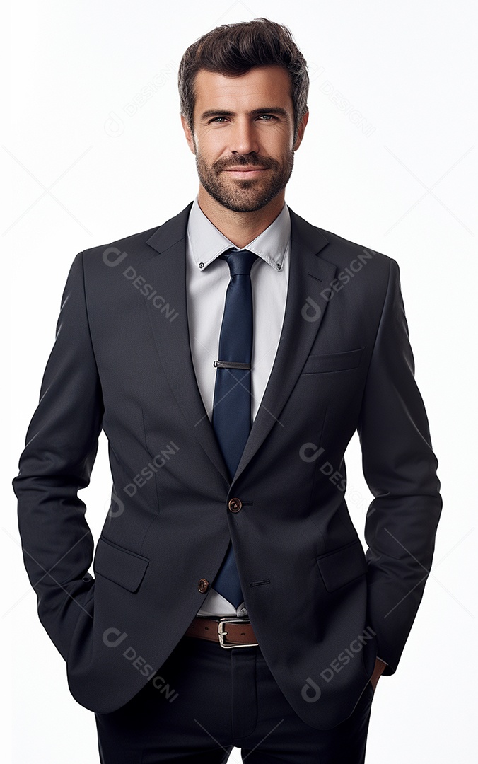 Homem de negócios feliz