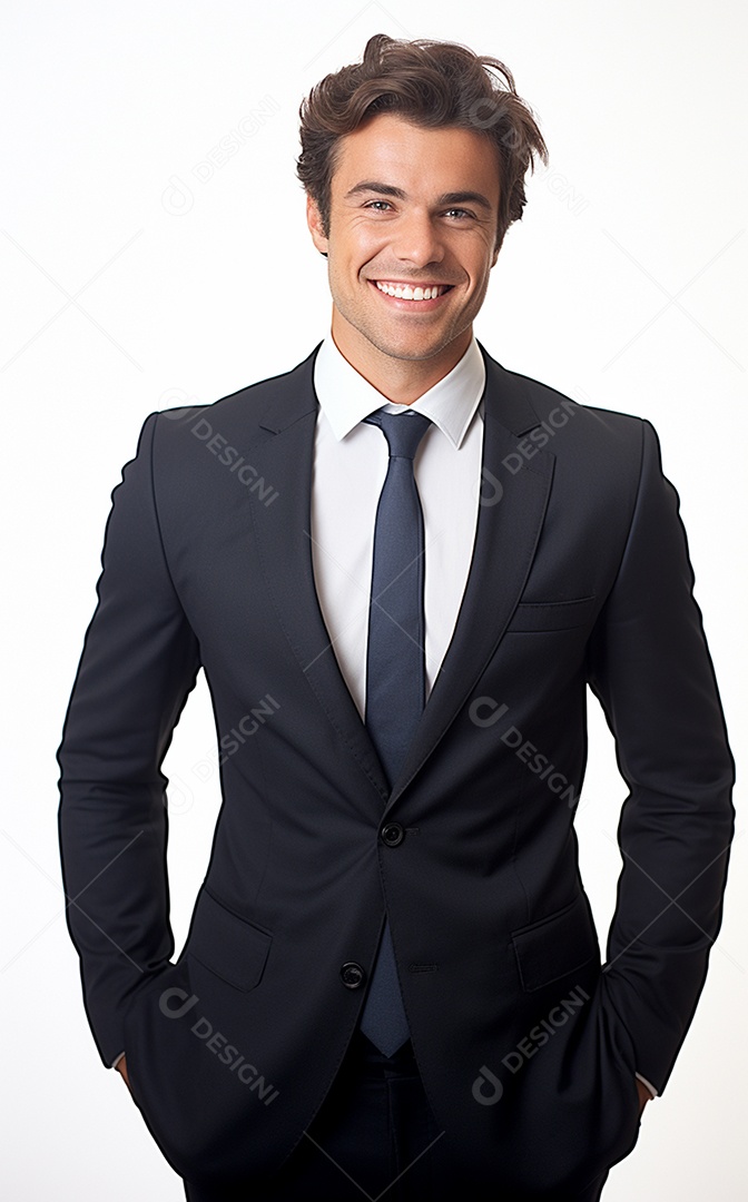 Homem de negócios feliz