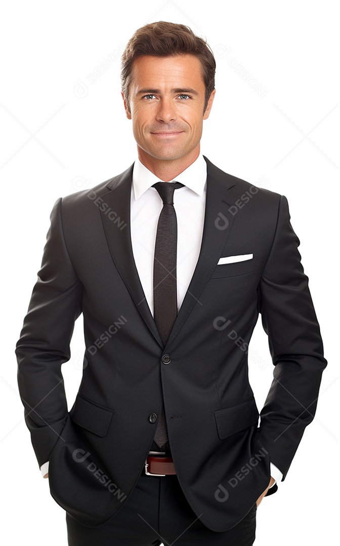 Homem de negócios feliz