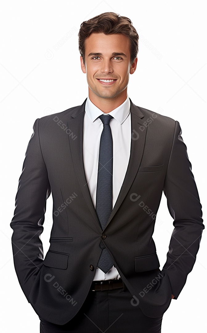 Homem de negócios feliz