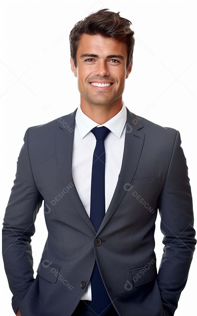 Homem de negócios feliz